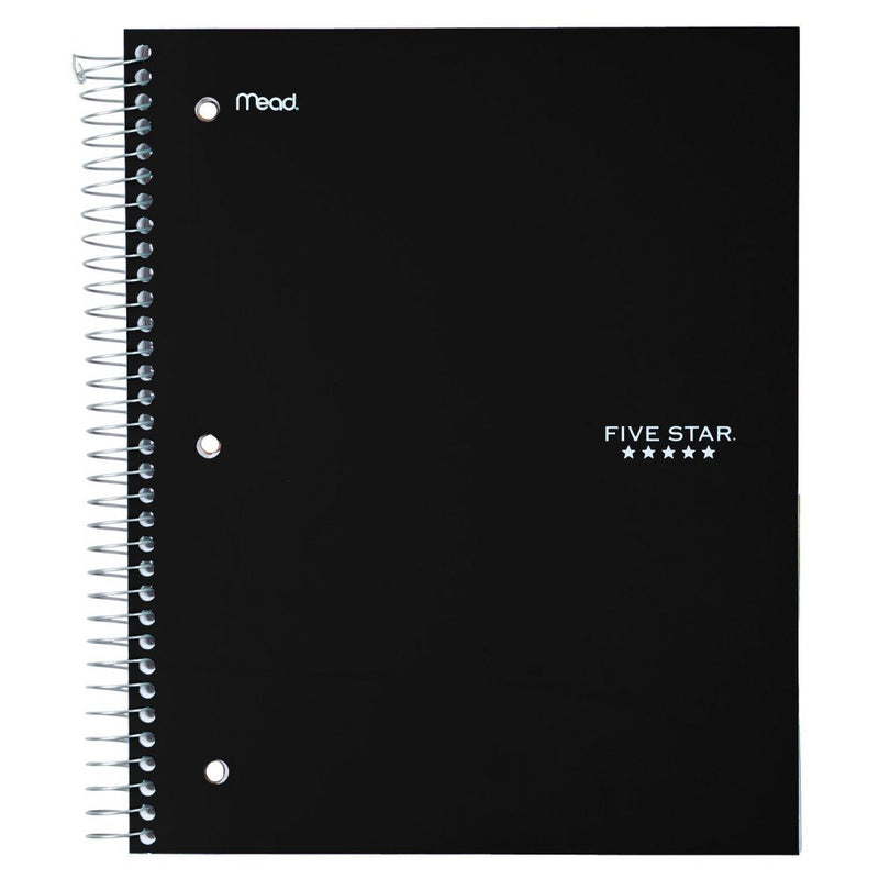 Five Star 3 Subject Wide Ruled Spiral Notebook (Colors May Vary)