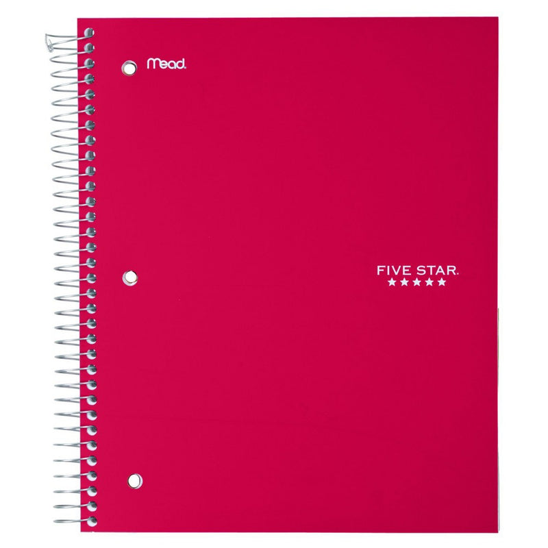 Five Star 3 Subject Wide Ruled Spiral Notebook (Colors May Vary)