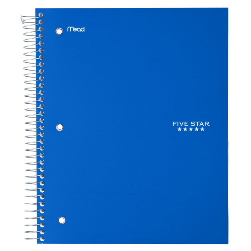 Five Star 3 Subject Wide Ruled Spiral Notebook (Colors May Vary)