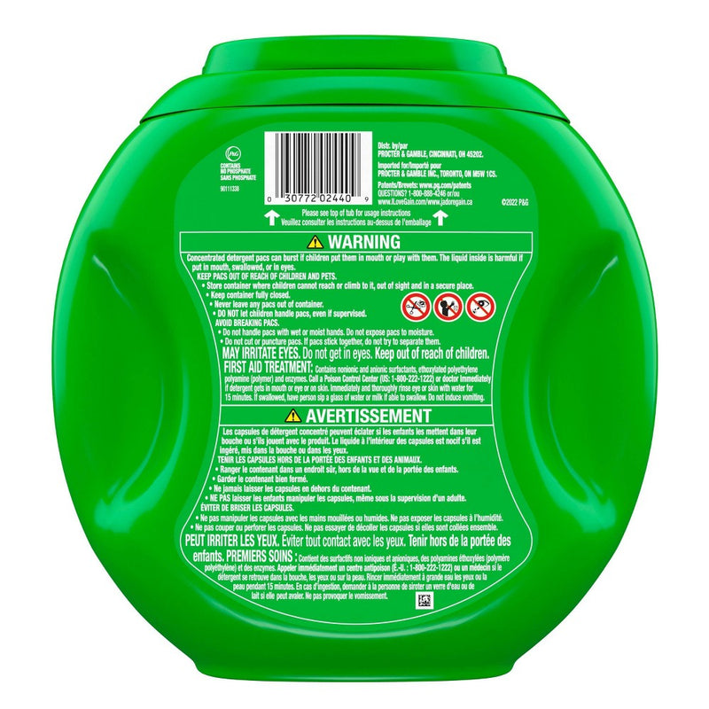 Gain Flings Super Fresh 3-in-1 with Febreze and Oxi Odor Defense Liquid Laundry Detergent Pacs - 44oz/60ct