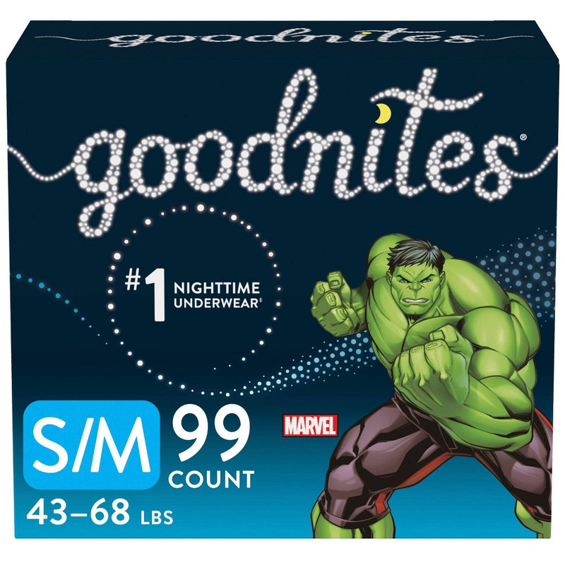 Goodnites Boys' Nighttime Bedwetting Underwear - S/M - 99ct