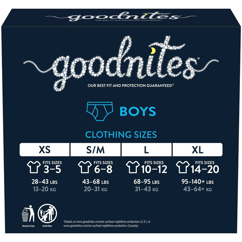 Goodnites Boys' Nighttime Bedwetting Underwear - S/M - 33ct