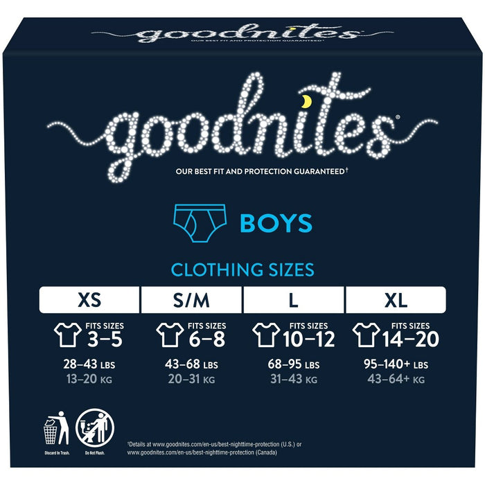 Goodnites Boys' Nighttime Bedwetting Underwear - S/M - 33ct