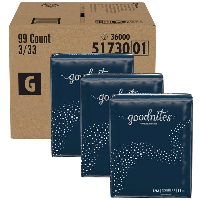 Goodnites Boys' Nighttime Bedwetting Underwear - S/M - 33ct