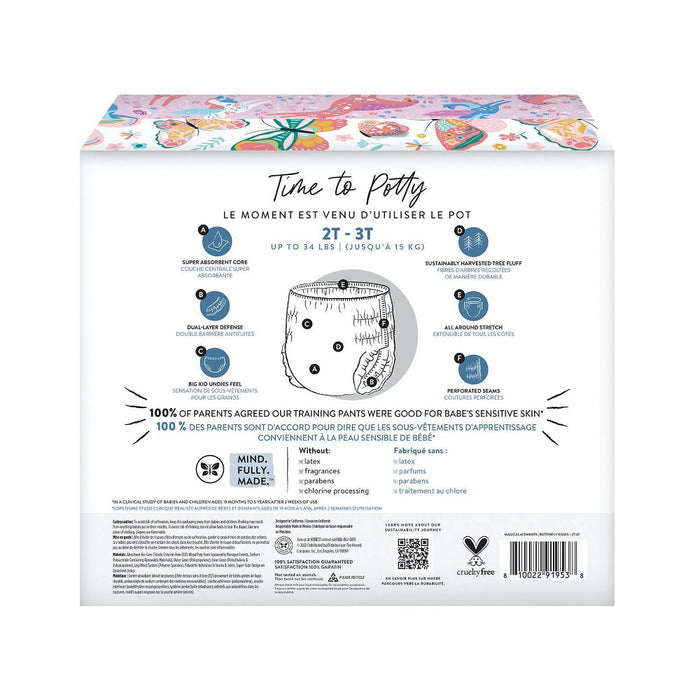 The Honest Company Clean Conscious Girls' Training Pants Butterfly Kisses & Magical Moments - Size 2T-3T - 42ct