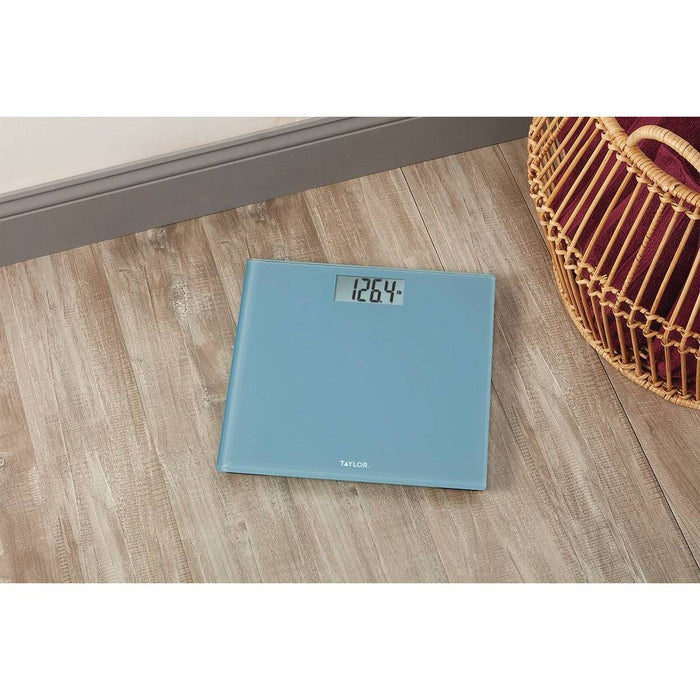 Digital Glass Bathroom Scale with Spa Blue - Taylor