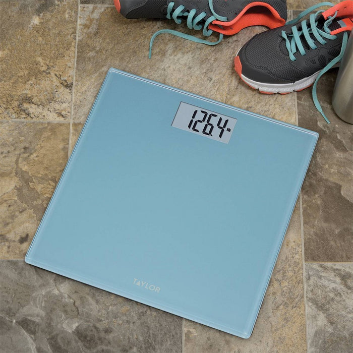 Digital Glass Bathroom Scale with Spa Blue - Taylor