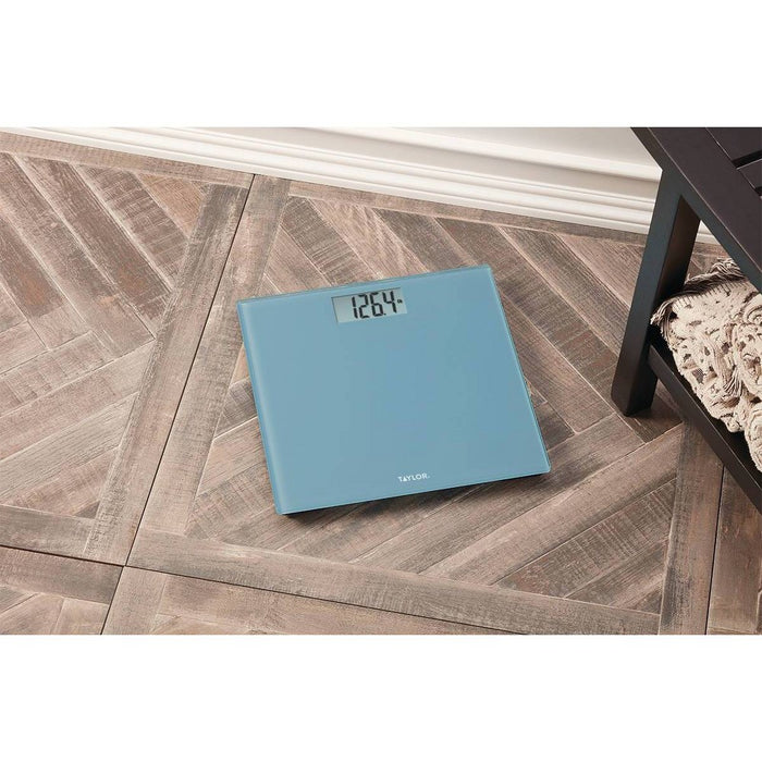 Digital Glass Bathroom Scale with Spa Blue - Taylor