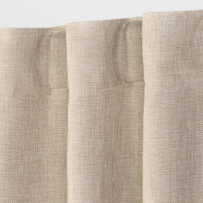Aruba Curtain Panels 84"x50" Blackout Brown Linen - Threshold