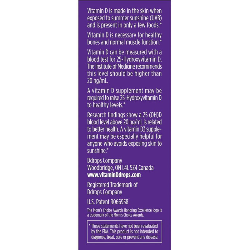 Ddrops Booster Kids Vitamin D Liquid Drops 600 IU - 0.09 fl oz