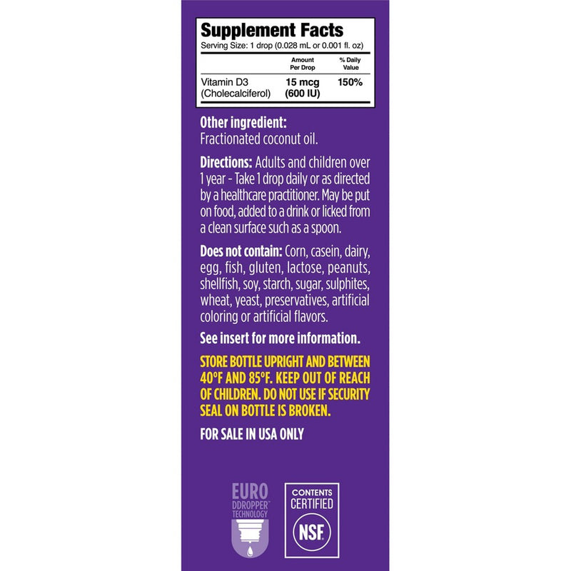 Ddrops Booster Kids Vitamin D Liquid Drops 600 IU - 0.09 fl oz