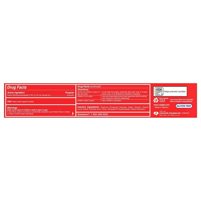 Colgate Cavity Protection Fluoride Toothpaste Great Regular Flavor - 8oz