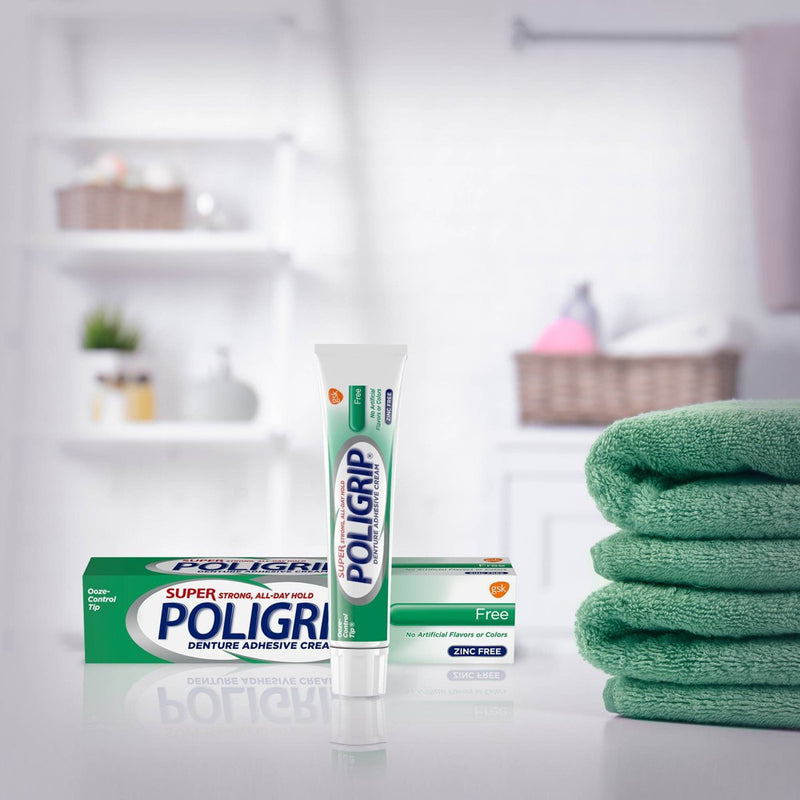 Poligrip Free Denture Adhesive Cream - 2ct/2.24oz