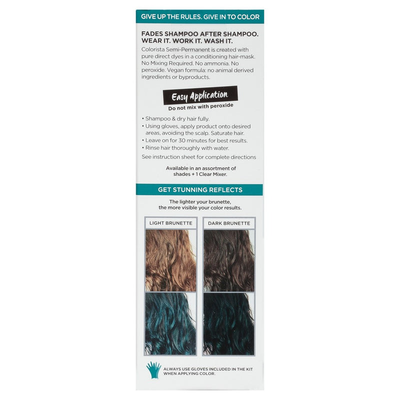 L'Oreal Paris Colorista Semi-Permanent for Brunette Hair - Teal - 4 fl oz
