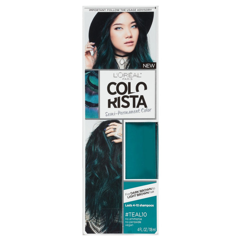 L'Oreal Paris Colorista Semi-Permanent for Brunette Hair - Teal - 4 fl oz