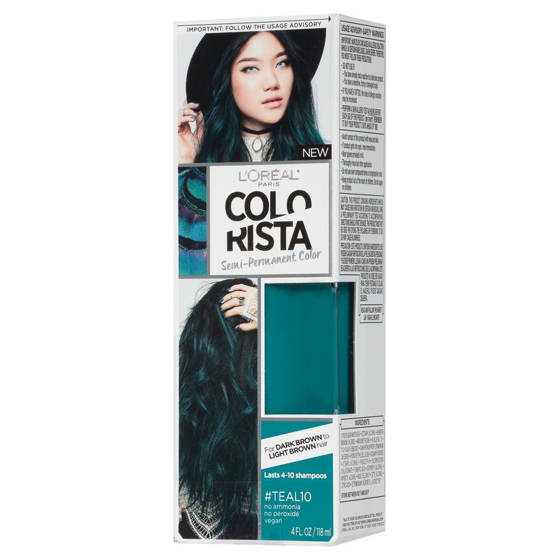 L'Oreal Paris Colorista Semi-Permanent for Brunette Hair - Teal - 4 fl oz