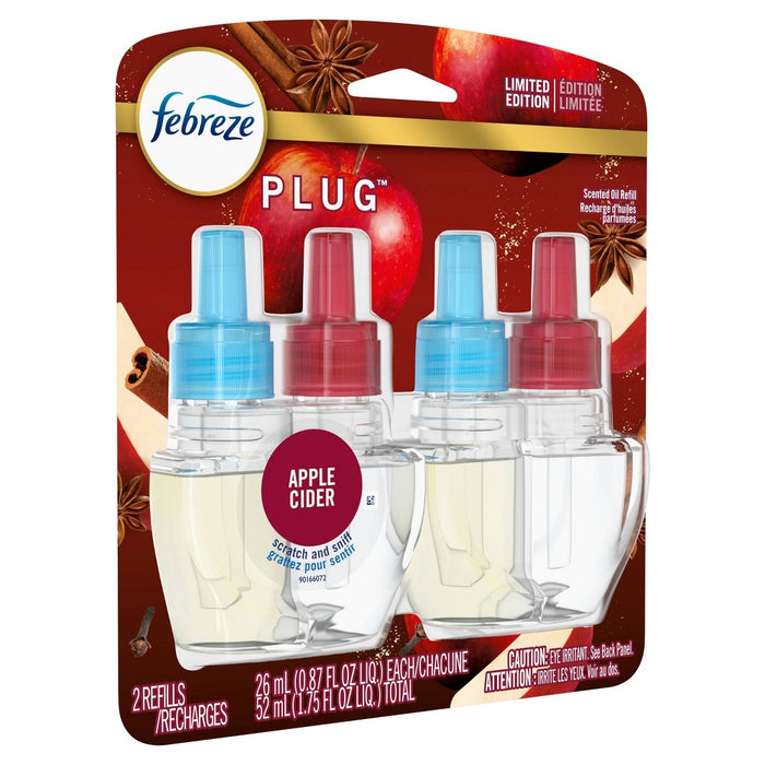 Febreze Plug with Fade Defy Technology Air Freshener - Apple Cider - 1.75/2ct
