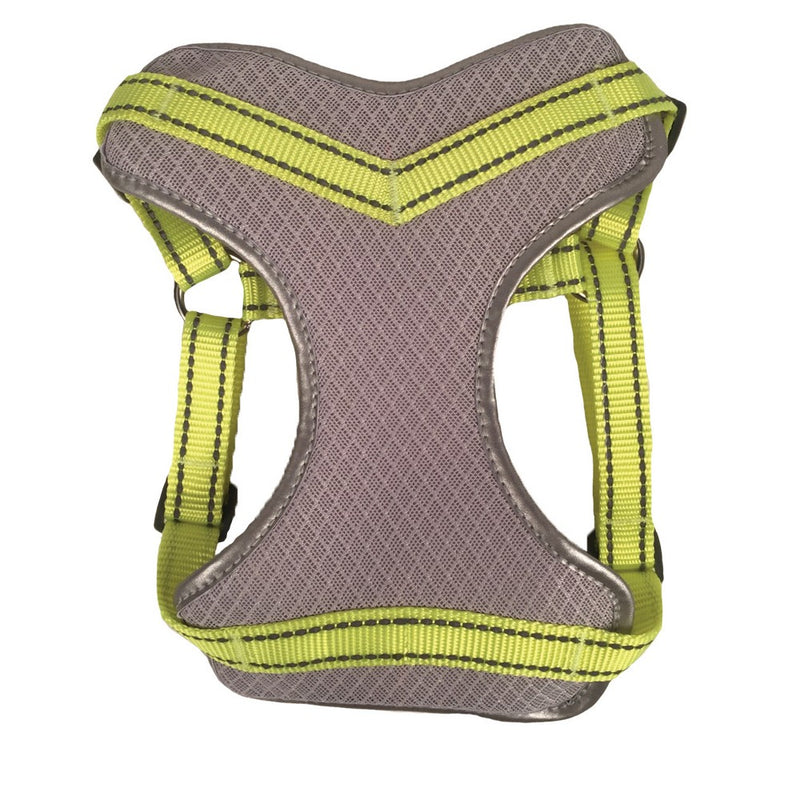 Standard Mesh Comfort Dog Harness - Gray/Neon - M - Boots & Barkley