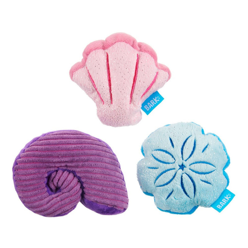 BARK Fetchin Squakshells Trio Dog Toy - Purple/Pink/Blue
