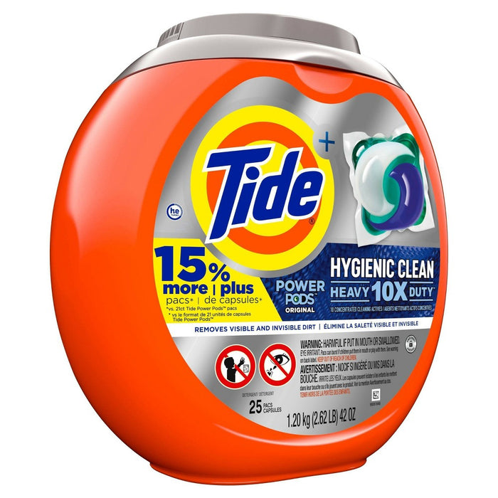 Tide Hygienic Clean Heavy 10x Duty Power PODS - Original Scent - 25ct/42oz
