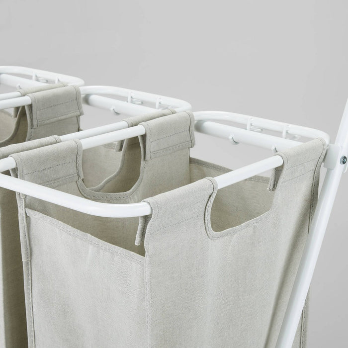 Rolling Triple Laundry Sorter with Hangbar - Brightroom™ (LOCAL PICKUP ONLY)