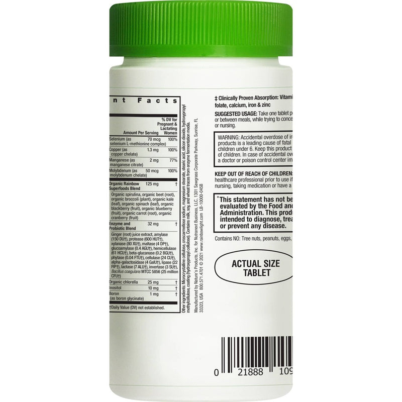 Rainbow Light Prenatal One Plus Superfoods & Probiotics Multivitamin Tablets - 45ct