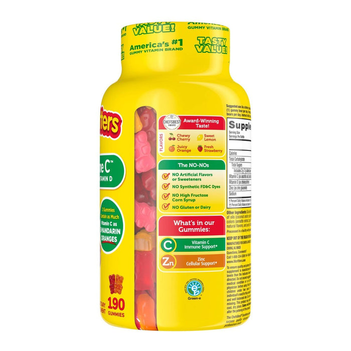 L'il Critters Immune C Dietary Supplement Gummies - Fruit - 190ct