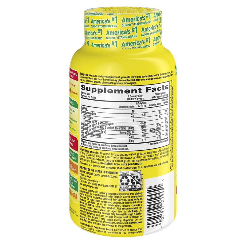 L'il Critters Immune C Dietary Supplement Gummies - Fruit - 190ct
