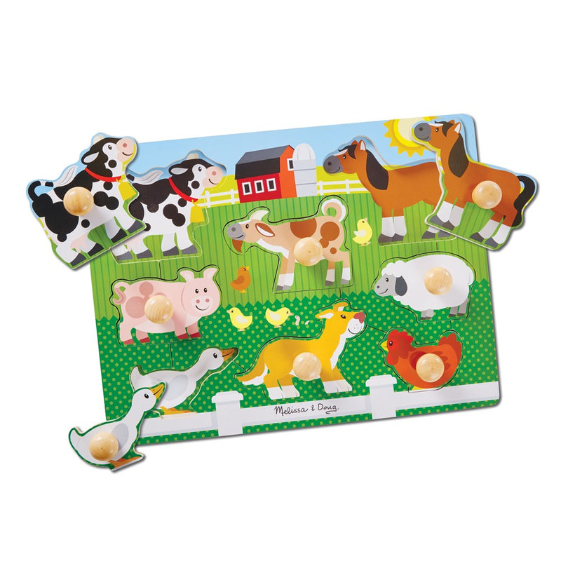 Melissa & Doug Jumbo Knob Farm 8pc