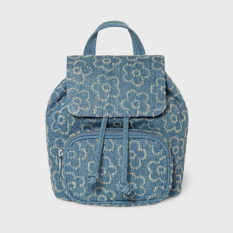 Floral Print Mini Flap Backpack - Wild Fable™ Blue