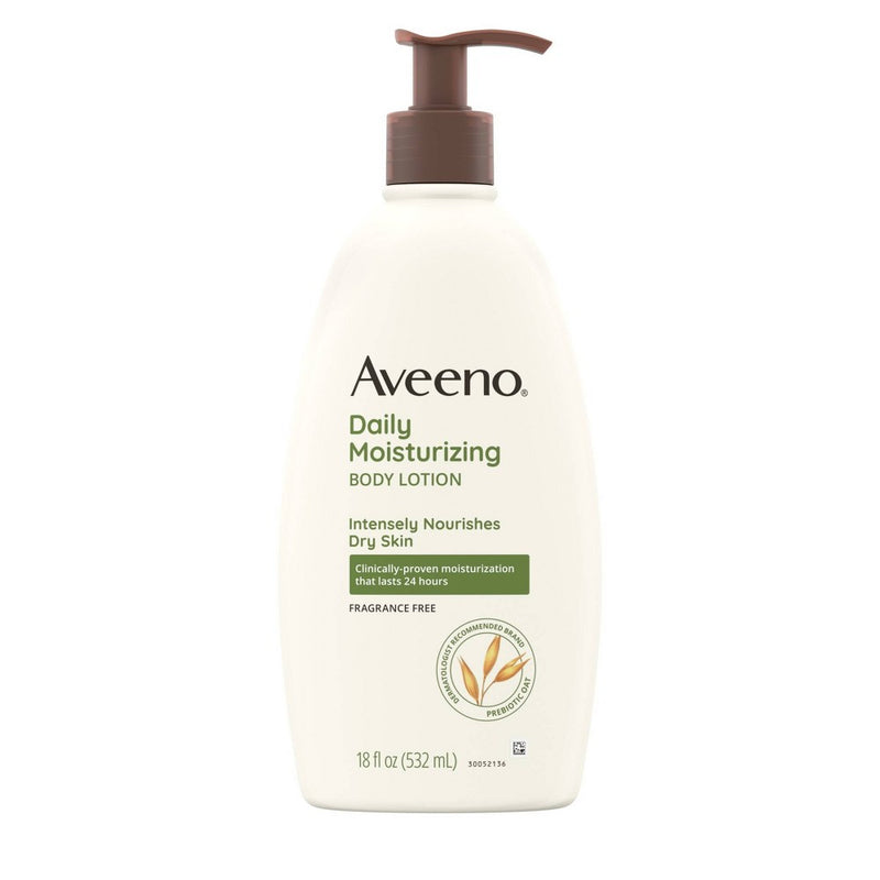 Aveeno Daily Moisturizing Lotion For Dry Skin with Soothing Oats and Rich Emollients, Fragrance Free - 18 fl oz