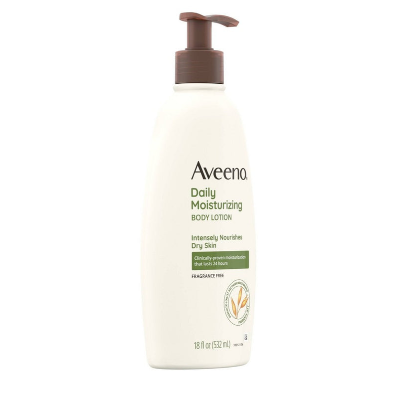 Aveeno Daily Moisturizing Lotion For Dry Skin with Soothing Oats and Rich Emollients, Fragrance Free - 18 fl oz