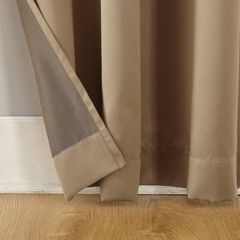 84"x54" Seymour Energy Efficient Grommet Room Darkening Curtain Panel Taupe - Sun Zero