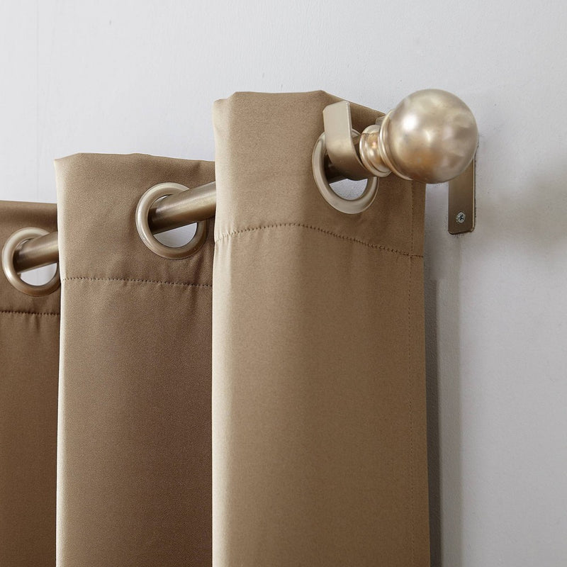 84"x54" Seymour Energy Efficient Grommet Room Darkening Curtain Panel Taupe - Sun Zero