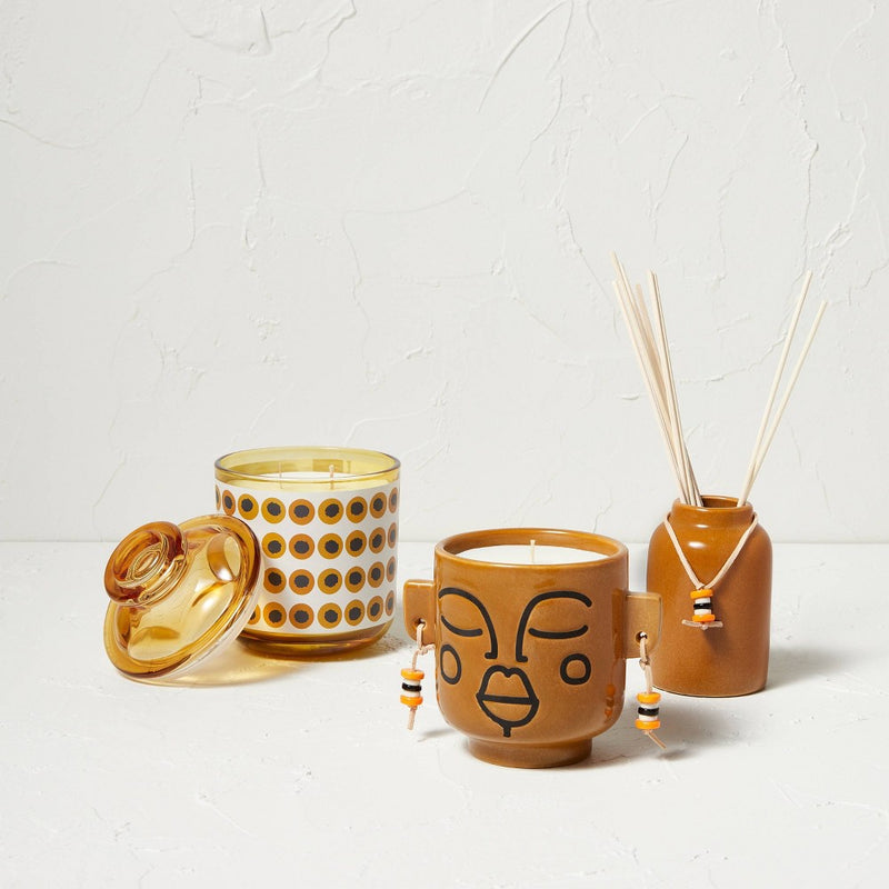 13.5oz Lemon Verbena and Geranium Lidded Glass Candle Yellow - Opalhouse™ designed with Jungalow™