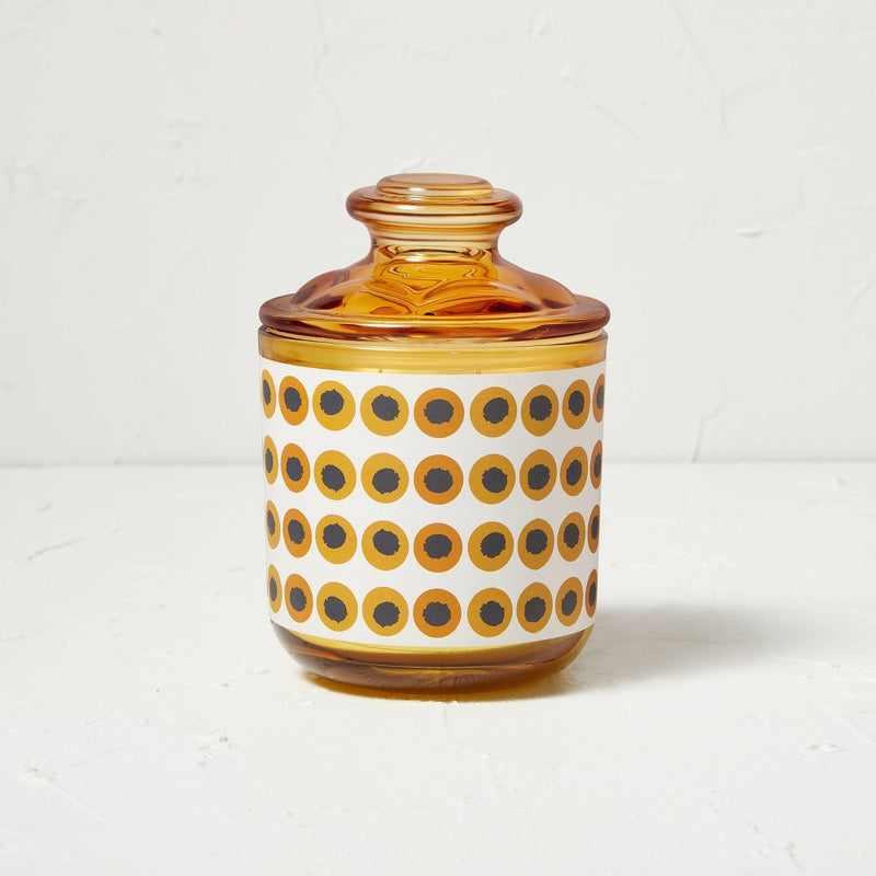 13.5oz Lemon Verbena and Geranium Lidded Glass Candle Yellow - Opalhouse™ designed with Jungalow™