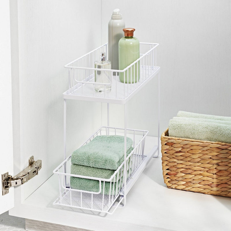 Two Tiered Slide Out Organizer White - Brightroom™