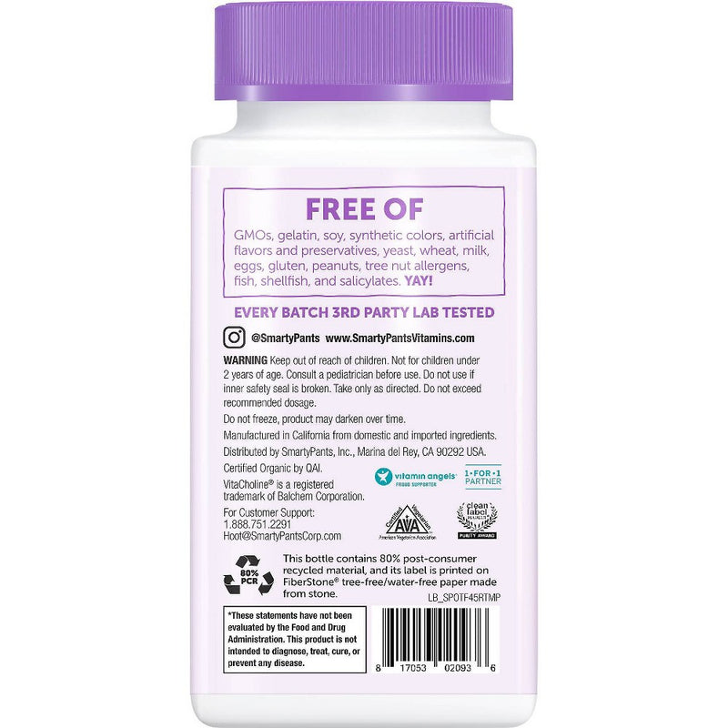 SmartyPants Organics Toddler Formula Multivitamin Vegan Gummies - 45ct