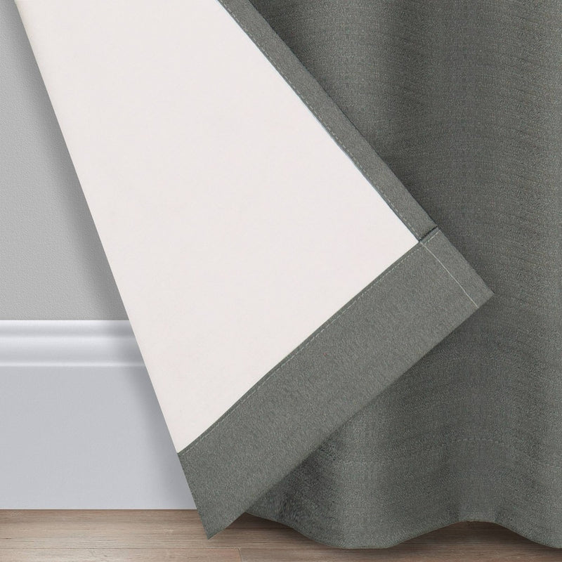 1pc 42"x63" Blackout Braxton Thermaback Window Curtain Panel Gray - Eclipse