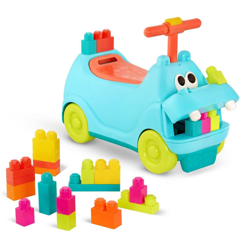 Land of B. - Hippo Ride-On & Building Blocks - Locbloc