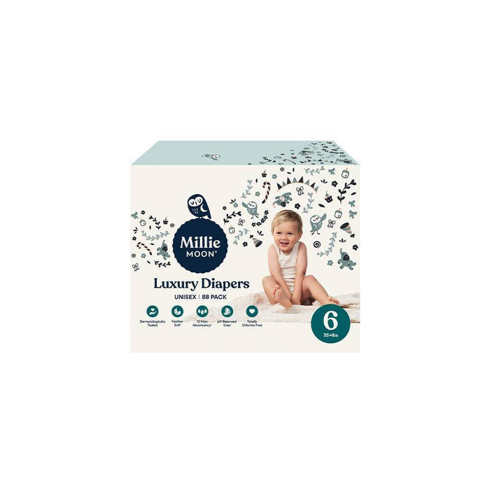 Millie Moon Lux Disposable Diapers - Size 6 - 88ct