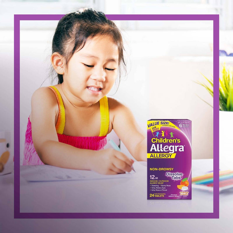 Children's Allegra Allergy Relief Dissolving Tablets - Fexofenadine Hydrochloride - Orange Cream - 24ct