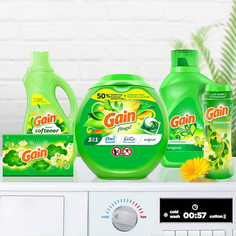 Gain flings! Laundry Detergent Pacs - Original - 44oz/60ct