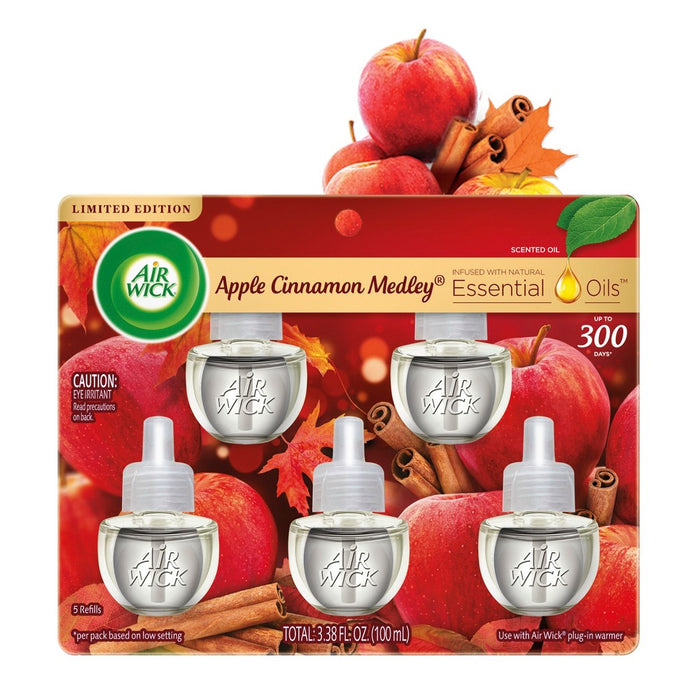 Air Wick Scented Oil Apple Cinnamon Medley - 5ct