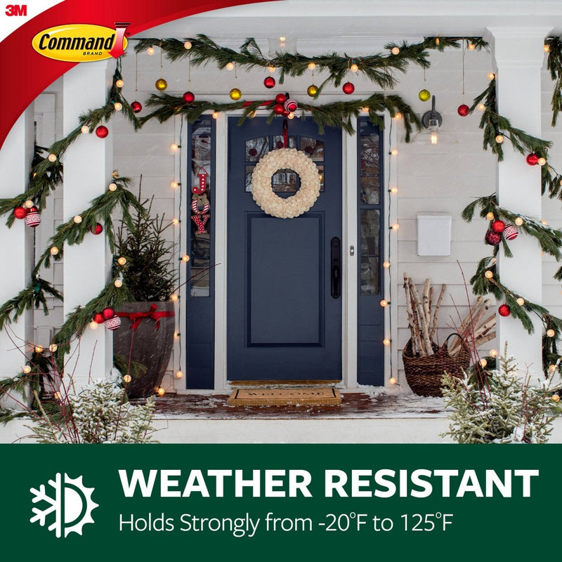 Command Large Sized Outdoor Classic Decorative Metal Hook with Foam Strips Nickel