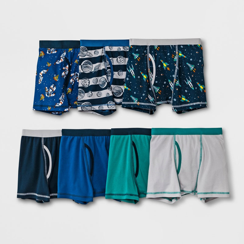 Boys' 7pk Boxer Briefs - Cat & Jack Blue XS