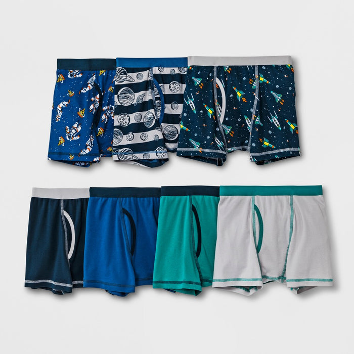 Boys' 7pk Boxer Briefs - Cat & Jack Blue XS