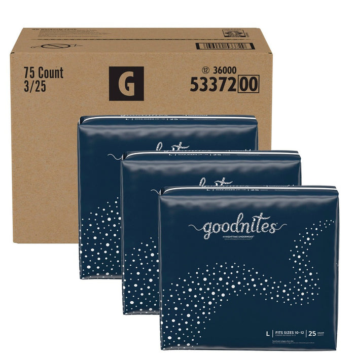 Goodnites Girls' Nighttime Bedwetting Underwear Huge Size - L - 75ct