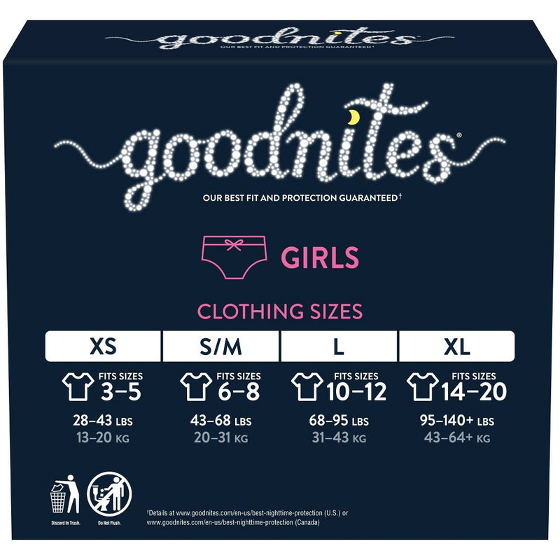 Goodnites Girls' Nighttime Bedwetting Underwear Huge Size - L - 75ct