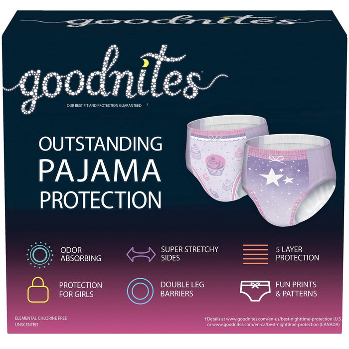 Goodnites Girls' Nighttime Bedwetting Underwear Huge Size - L - 75ct